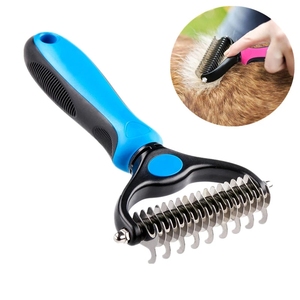 Pelliccia animale domestico Nodo Cutter Cane Grooming Spargimento Strumenti del Gatto Dell'animale Domestico di Rimozione Dei Capelli Spazzola Pettine Double sided Pet Prodotti - Product Image 1