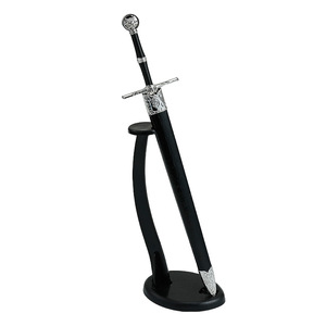 22CM <span class=keywords><strong>Witcher</strong></span> III All-metal Prop White <span class=keywords><strong>Wolf</strong></span> Sword arma modelo pequeña espada personalizable Cool regalo coleccionable llavero colgante - Product Image 1