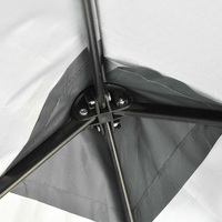 Carpa Plegable Impermeable de Cuatro Esquinas 3x3, Gazebo para Campamentos, Exposiciones, Playa, Protección Solar y Grandes Eventos