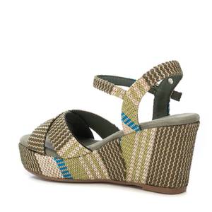 Sandalo con Zeppa Refresh da Donna Verde 171806 Tacco a Piattaforma Stile Estivo - Product Image 3