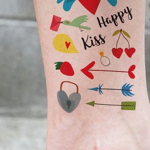 Disegni del tatuaggio di trucco di san valentino Cute Heart <span class=keywords><strong>Love</strong></span> Letter Bird Body Art adesivi temporanei per tatuaggi tatuaggi - Product Image 4