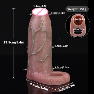 <span class=keywords><strong>Hot</strong></span> <span class=keywords><strong>Selling</strong></span> FAAK realistische Kondome für Männer wieder verwendbare Penis hülle für männliche Dildo verstärker Vergrößerung Kondom männliche Schwanz Sexspielzeug - Product Image 6