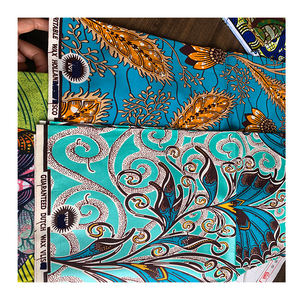 Telas de Batik Africanas de Grandes Marcas, 100% Algodón, Estampadas por Ambos Lados, Lote de Existencias, Tela de Cera Barata - Product Image 2