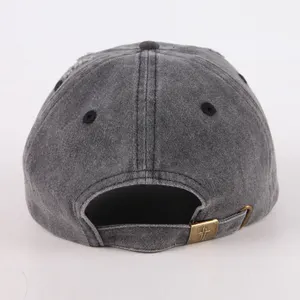 Logo personnalisé brodé bord incurvé denim Baseball Papa Chapeaux Casquettes sport Jean papa chapeau