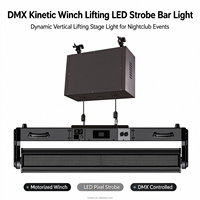 Système d'éclairage de scène cinétique professionnel, barre lumineuse à LED à pixels motorisée avec treuil de levage, contrôlée par DMX pour les clubs