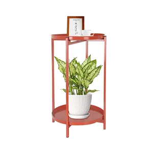 Jinn Home Abnehmbarer vertikaler Blumentopf Rot lackierter Metall garten Pflanzenst änder