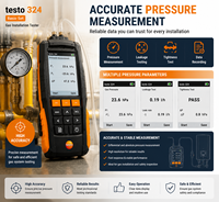 Testo 324 Basic Set Gas Installation Tester Leak Detector Pressure Measurement Instrument for Gas Pipeline Testing