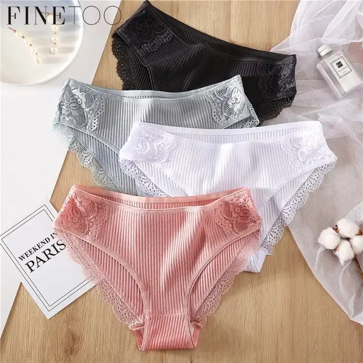 finetoo women solid cotton panties comfort
