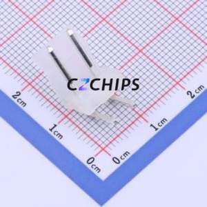 HC-5.08-2AW-G Wire-to-Board Pin Header Bent Lead Through Hole,P=5.08mm Connector 1x2P 5.08mm Right Angle Insert CH - Product Image 1