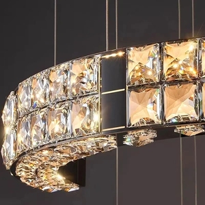 Luminaire de plafond en cristal LED à intensité variable Luminaire de salon en cristal foncé pour la maison déco hôtel alimenté par courant alternatif pour le bureau à domicile - Product Image 6