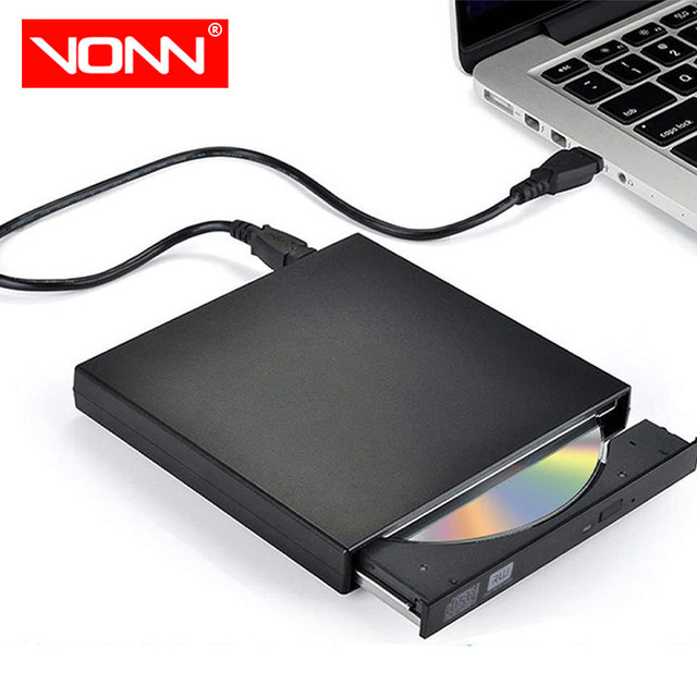Portable USB 2.0 Slim External CD for DVD Drive Original Cheap External CD RW Burner Writer Player for Laptop PCs & PCs DVD-RW