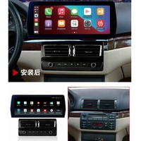 Carplay untuk BMW Seri 3 E46 1998-2006 Layar Sentuh Dashboard 12,3 Inci untuk Pemutar Mobil Android Auto Layar Terpisah Navigasi GPS