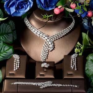 Super brillante collar pendientes luz lujo Premium borla conjunto óxido cúbico conjunto piedra nupcial boda fiesta vestido Accesorios - Product Image 2