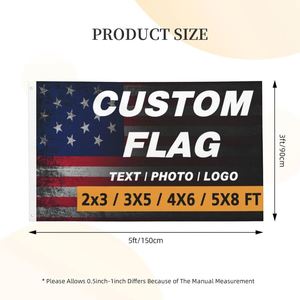 Drapeaux personnalisés en polyester double face 3x5 pieds, résistants à la décoloration, avec design lumineux, personnalisez votre propre logo/photo/texte, style tendance, utilisation promotionnelle - Product Image 3