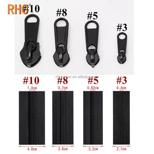 Rhc Nhiệm Vụ Nặng Nề Dây Kéo Màu Đen Thanh Trượt Kích Thước #3 #5 #7 #8 #10 Túi Không Khóa Zip Puller Dây Kéo Puller Sử Dụng Cho Hành Lý Nylon Dây Kéo - Product Image 4