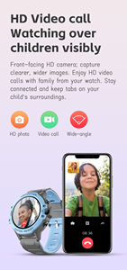 OEM an toàn trẻ em thông minh xem trẻ em 4 gam cuộc gọi video <span class=keywords><strong>GPS</strong></span> Thiết bị theo dõi thiết bị với thẻ Sim cho trẻ em - Product Image 3
