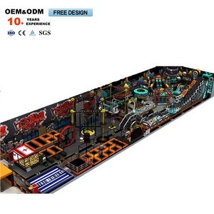 Commercial Business Plan Kids Indoor <b>Trampoline</b> Park Indoor Jump <b>Trampoline</b> Foam Pit With Ninja Course - Product Image 3
