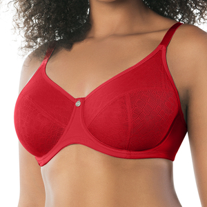 Ladymate ODM/OEM Soutien-gorge Mujeres Sujetador de encaje sin forro acolchado de busto completo Sujetador con aros de 3 partes D F G Copas Sujetador de talla grande - Product Image 2