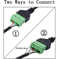 Bloc de bornes USB C, connecteur femelle de type C, bornier à vis sans soudure, connecteur enfichable 5P, câble d'extension