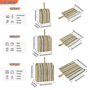 Ensemble de 3 accessoires de voyage, bagages extensibles, design personnalisé, cubes de rangement floraux Puakenikeni, style hawaïen tropical, pour l'organisation - Product Image 3