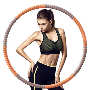 Cerceau d'exercice à crochet lesté pour perte de poids adulte, cerceau d'exercice à 8 sections pour fitness, cerceau d'autres sports d'intérieur - Product Image 1