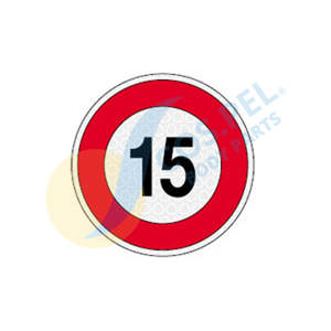 COS.PEL. Nuevo disco de límite de velocidad 15 KM/H para reemplazo - Product Image 1