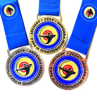 Fabricant de conception libre Logo personnalisé Médaille de natation en alliage de zinc 2D 3D Médaille en métal Jeu de sport Course à pied Médailles de récompense