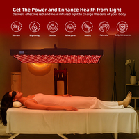 Appareil de thérapie LED haute puissance REDSKY avec télécommande, sans scintillement, infrarouge, lumière rouge, chauffage, thérapie corporelle complète, support horizontal, US