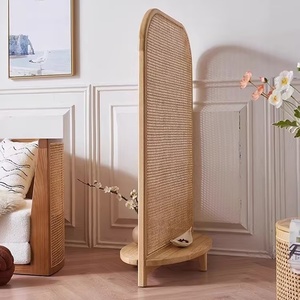 Dishi Nordic hiện đại gỗ rắn màn hình đơn giản ngăn chặn mây dệt phân vùng cho phòng khách phòng ngủ hoặc sinh nhật lễ kỷ niệm - Product Image 4