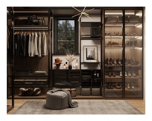 Muebles Modulares de Fábrica, Dormitorio, Madera Maciza de Palisandro, Armario Clásico, Guardarropa para Ropa con Espejo - Product Image 5
