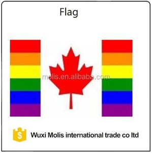 Bandera del Orgullo LGBTQ de Poliéster 100% con Diseño de Arcoíris y Leyenda '<span class=keywords><strong>Make</strong></span> America Gay Again' para Decoración Exterior con Ojales y Cabecera de Lona - Product Image 5