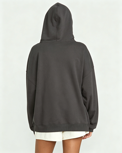 Sweat-shirt à capuche vierge pour femme, confortable en coton, faible MOQ, personnalisable OEM, style Fear of God <span class=keywords><strong>Trapstar</strong></span>, impression disponible, ensemble deux pièces - Product Image 2