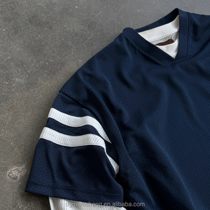 Biểu <span class=keywords><strong>T</strong></span>ượng <span class=keywords><strong>T</strong></span>ùy Chỉnh Chấ<span class=keywords><strong>t</strong></span> Lượng Cao Người Đàn Ông Nặng Lưới Jersey <span class=keywords><strong>T</strong></span> Áo Sơ Mi Trống Nặng Quá Khổ Boxy Hai Lớp Dài Tay Áo <span class=keywords><strong>T</strong></span>-Shirt Cho Nam Giới - Product Image 2