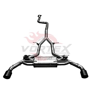 ท่อไอเสียแบบ Catback สแตนเลสสตีล Vortex Handcrafted พร้อมวาล์ว สำหรับ Chevrolet Camaro SS 6.2L V8 ปี 2016-2024 พร้อมปลายท่อไอเสียคู่สีดำด้าน - Product Image 1