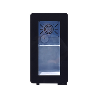Réfrigérateur de table Meisda SC08E 8L avec porte vitrée pour machine à café, petit refroidisseur de lait, double tension pour le stockage du lait frais