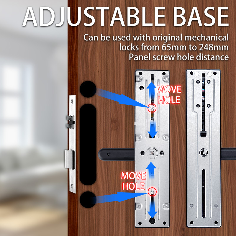 Tuya Digit Fingerprint Wifi Electric Smart Door Lock for Home Security Keys Digital Electronic Handle for Aluminum Wood Door · image 7
