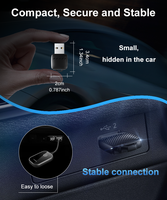 Adaptateur sans fil CarPlay Android Auto Mini Slim Plug & Play Connexion rapide Mini dongle USB pour Mercedes Benz Audi Toyota etc.