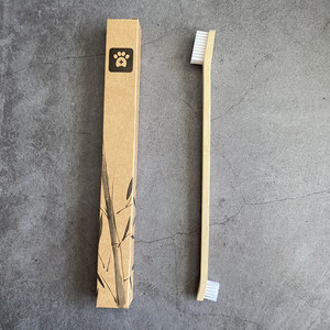 Cepillo de dientes para perros de cerdas Súper suaves de doble cabeza de bambú, cepillo de dientes suave para masaje para perros y gatos - Product Image 6