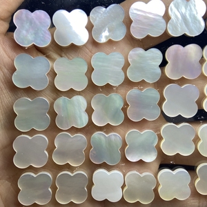 HQ <span class=keywords><strong>Gems</strong></span> 13X13X2mm VC Piedras de trébol de cuatro hojas de nácar de alta calidad - Product Image 4
