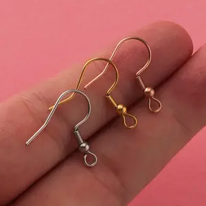 Wholesale Stainless Steel Hypoallergenic Diy Accessories Beads Hook Ear Wire Hook For Jewelry Making