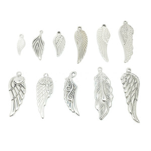 Pendentifs en acier inoxydable <span class=keywords><strong>pour</strong></span> <span class=keywords><strong>femme</strong></span>, bijoux, pendentifs d'ailes d'ange, en argent, <span class=keywords><strong>petit</strong></span> trou, <span class=keywords><strong>pour</strong></span> la fabrication de colliers et de Bracelets - Product Image 4