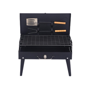 Portable High Quality Folding Steel Metal BBQ <b>Grill</b> Outdoor Home Use Charcoal Stove for <b>Camping</b> & Meat Iron Cooking - Product Image 2