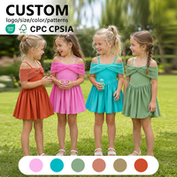 Conjunto Deportivo para Niñas con Falda-Pantalón, Certificado por CPC y CPSIA, Tela de Yoga Personalizada, Ropa Deportiva de Boutique, Precio de Fábrica