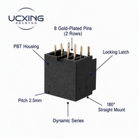 1-1827876-4 D1200 8-Pin Automobil-Kabelsteckverbinder 180 Grad Gerade Vertikal 2,5mm Abstand 5A 125V IATF16949 Fabrik OEM