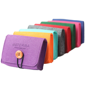 Petites pochettes de rangement pour huiles essentielles de 10 ml, en feutre résistant à l'eau, tendance, portables, sac à main, logo personnalisé - Product Image 1