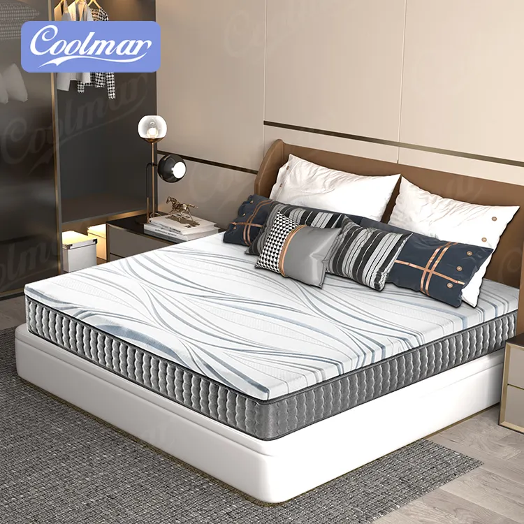 Modern cep bahar Colchones kral yatak minder ortopedik yatak şiltesi köpük yatak ev mobilya köpük + beyaz elyaf ped