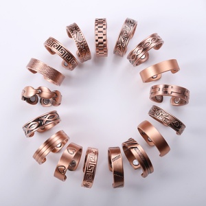 High Quality Classic <b>Finger</b> <b>Ring</b> Vintage Magnetic Copper <b>Ring</b> Healthy Women Custom Men Adjustable Copper <b>Rings</b> - Product Image 1