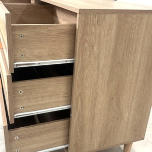 6-<b>Drawer</b> Modern Wood Storage Cabinet with White <b>Drawer</b> <b>Slides</b> Home Furniture for Bedroom and Living Room - Product Image 4