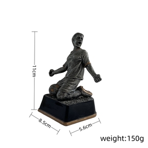 Trophée de football en résine personnalisé WeiVista, meilleur buteur, meilleur joueur, coupe de célébration, sculpture personnalisée peinte à la main, logo personnalisé - Product Image 2