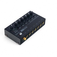 MIX600 Profesional Low-Noise 6 Channel Line Mixer Mini Sound Mixer Mikrofon Gitar Instrumen untuk Keyboard/Drum Set/Sub Mixer